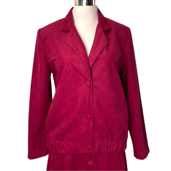 Red Skirt and Long Jacket Set Willow Ridge Vintage - Picture 9 of 14